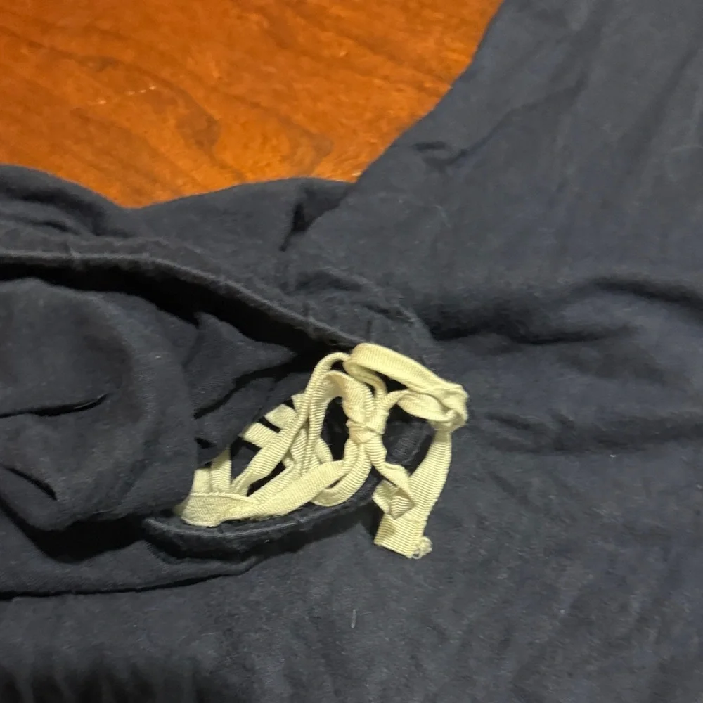 J. Crew Navy Lounge Pants with White Detail pajamas M - Picture 4 of 11